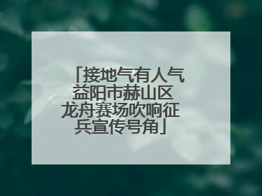 接地气有人气 益阳市赫山区龙舟赛场吹响征兵宣传号角