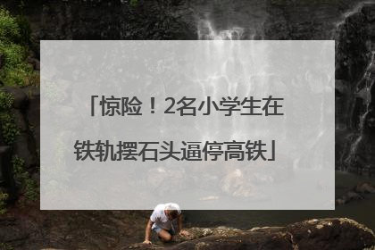 惊险！2名小学生在铁轨摆石头逼停高铁