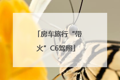 房车旅行“带火”C6驾照