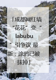 成都网红墙“花花”变“labubu”引争议 最新：涂鸦已被抹掉