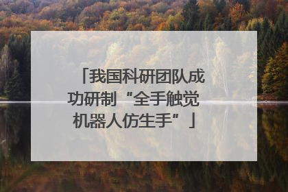 我国科研团队成功研制“全手触觉机器人仿生手”
