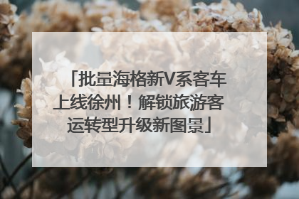 批量海格新V系客车上线徐州！解锁旅游客运转型升级新图景