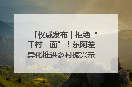 权威发布｜拒绝“千村一面”！东阿差异化推进乡村振兴示范片区建设