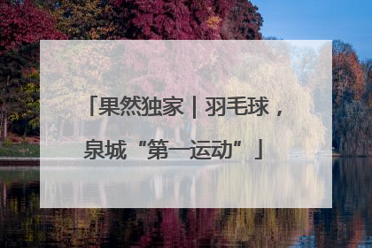 果然独家｜羽毛球，泉城“第一运动”