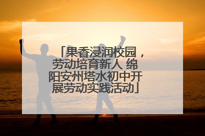 果香浸润校园，劳动培育新人 绵阳安州塔水初中开展劳动实践活动