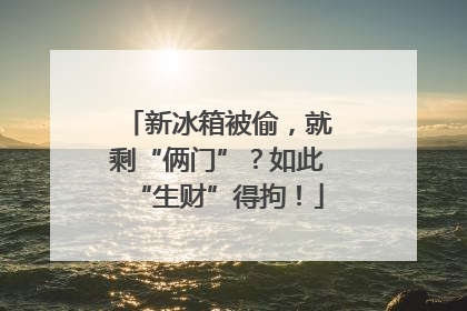 新冰箱被偷，就剩“俩门”？如此“生财”得拘！