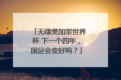 无缘美加墨世界杯 下一个四年，国足会变好吗？