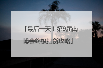 最后一天！第9届南博会终极扫货攻略