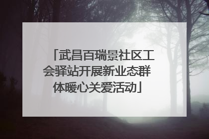 武昌百瑞景社区工会驿站开展新业态群体暖心关爱活动