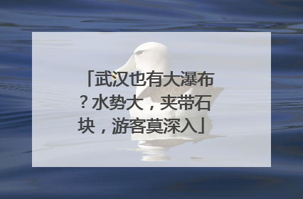 武汉也有大瀑布？水势大，夹带石块，游客莫深入