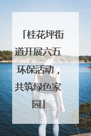 桂花坪街道开展六五环保活动，共筑绿色家园