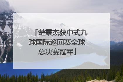 楚秉杰获中式九球国际巡回赛全球总决赛冠军