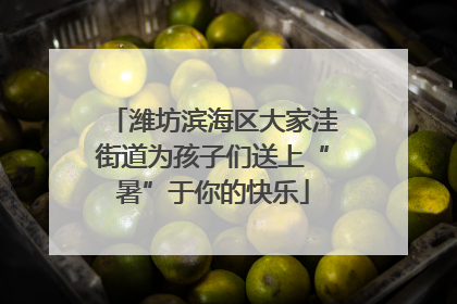 潍坊滨海区大家洼街道为孩子们送上“暑”于你的快乐