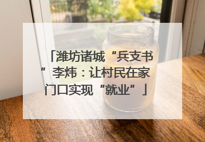 潍坊诸城“兵支书”李炜：让村民在家门口实现“就业”