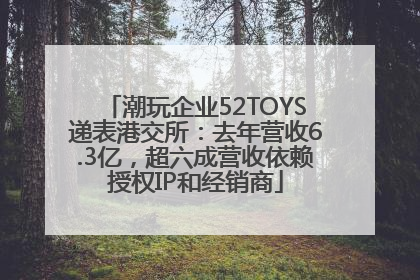 潮玩企业52TOYS递表港交所：去年营收6.3亿，超六成营收依赖授权IP和经销商