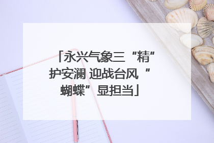 永兴气象三“精”护安澜 迎战台风“蝴蝶”显担当
