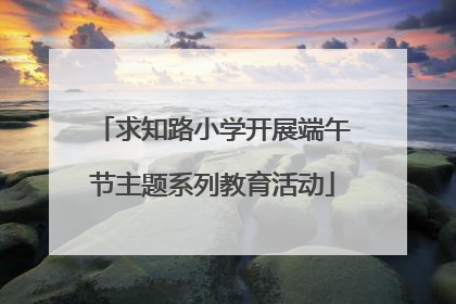 求知路小学开展端午节主题系列教育活动