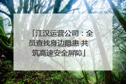 江汉运营公司：全员查找身边隐患 共筑高速安全屏障