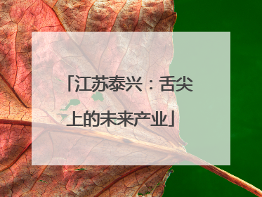 江苏泰兴：舌尖上的未来产业