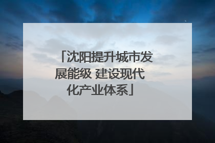 沈阳提升城市发展能级 建设现代化产业体系