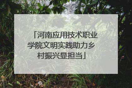 河南应用技术职业学院文明实践助力乡村振兴显担当
