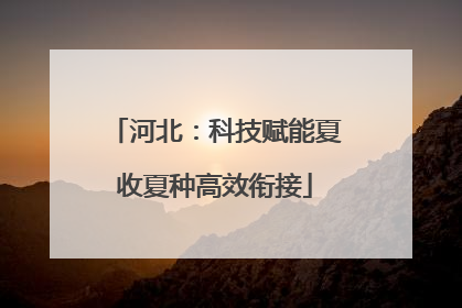 河北：科技赋能夏收夏种高效衔接