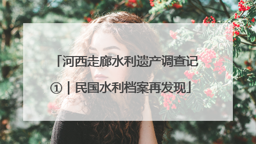 河西走廊水利遗产调查记①｜民国水利档案再发现