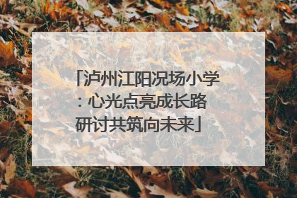 泸州江阳况场小学：心光点亮成长路 研讨共筑向未来