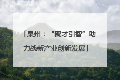 泉州：“聚才引智”助力战新产业创新发展