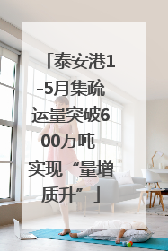 泰安港1-5月集疏运量突破600万吨 实现“量增质升”