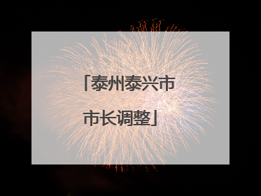 泰州泰兴市市长调整
