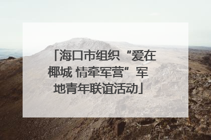 海口市组织“爱在椰城 情牵军营”军地青年联谊活动