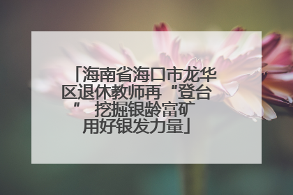 海南省海口市龙华区退休教师再“登台” 挖掘银龄富矿 用好银发力量