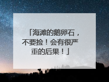 海滩的鹅卵石，不要捡！会有很严重的后果！