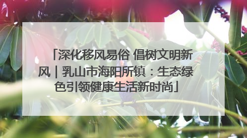 深化移风易俗 倡树文明新风｜乳山市海阳所镇：生态绿色引领健康生活新时尚