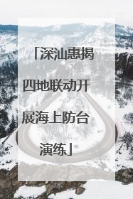 深汕惠揭四地联动开展海上防台演练