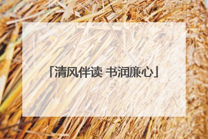 清风伴读 书润廉心