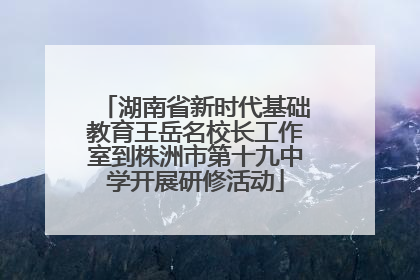 湖南省新时代基础教育王岳名校长工作室到株洲市第十九中学开展研修活动
