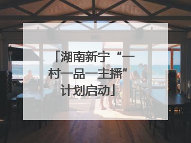 湖南新宁“一村一品一主播”计划启动