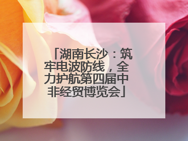 湖南长沙：筑牢电波防线，全力护航第四届中非经贸博览会