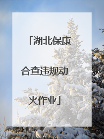 湖北保康合查违规动火作业