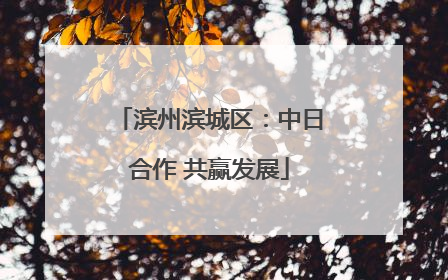 滨州滨城区：中日合作 共赢发展