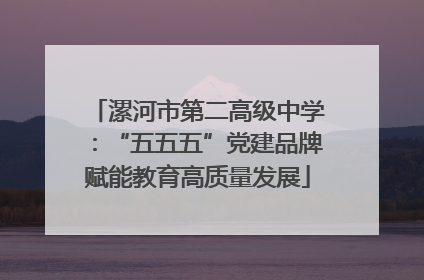 漯河市第二高级中学：“五五五”党建品牌赋能教育高质量发展