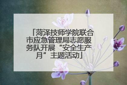 菏泽技师学院联合市应急管理局志愿服务队开展“安全生产月”主题活动