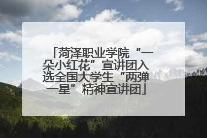 菏泽职业学院“一朵小红花”宣讲团入选全国大学生“两弹一星”精神宣讲团