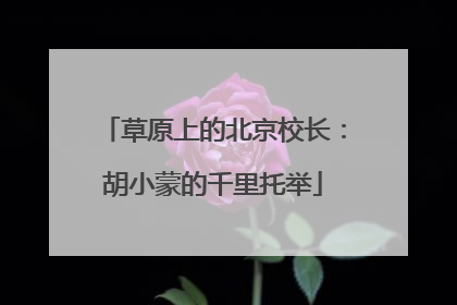 草原上的北京校长：胡小蒙的千里托举