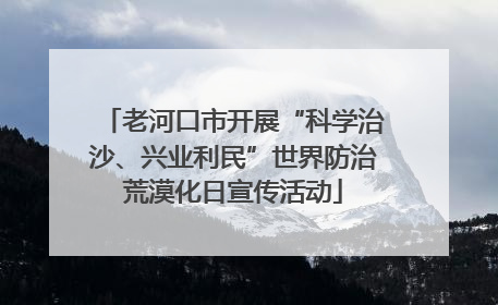 老河口市开展“科学治沙、兴业利民”世界防治荒漠化日宣传活动