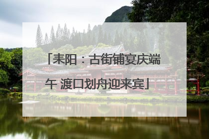 耒阳：古街铺宴庆端午 渡口划舟迎来宾