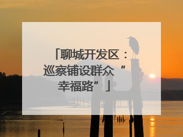 聊城开发区：巡察铺设群众“幸福路”