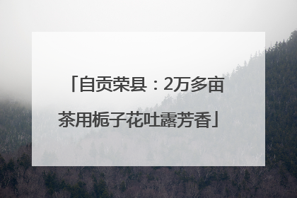 自贡荣县：2万多亩茶用栀子花吐露芳香